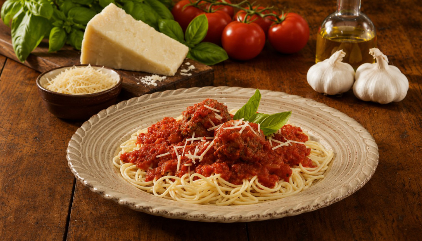 SMALL SPAGHETTI & MEATBALLS image